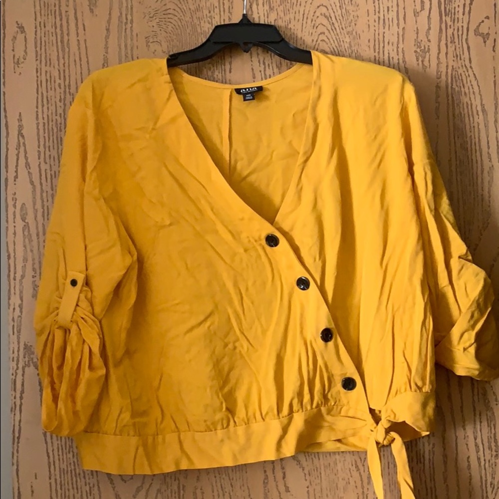 Mustard yellow crop top